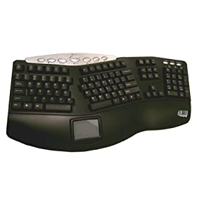 Adesso Tru-Form Pro PCK-308UB - Keyboard - PS/2 - 105 keys - ergonomic - touchpad