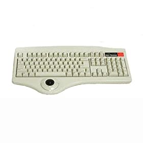 Beige USB Keyboard w/trackball TRACKBALL-U1