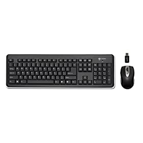 Buslink RF-6572A I-ROCKS RF 2.4GHz Wireless Keyboard with 5 Button Optical Mouse (Black)