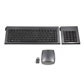 Kensington SlimBlade Media Notebook Set with Wireless Keyboard, Laser Mouse, and Numeric Keypad (Graphite) K72279US