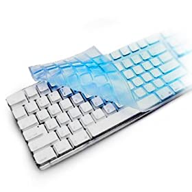 Rasfox External Keyboard Skin for Apple iMac, MacMini, Power Mac G5, Xserve - Color Blue Transparent