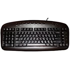 Left Handed Keyboard Wired Black By Ergoguys