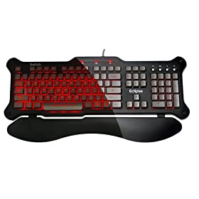 Saitek Eclipse Backlit Keyboard - Red LED ( PZ30AUR )