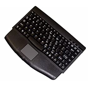 Adesso Mini Black PS/2 Keyboard with Glidepoint Touchpad (ACK-540)