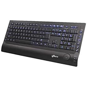 Logisys KB208BK Two Color (Blue/Red) Character Illuminated Keyboard